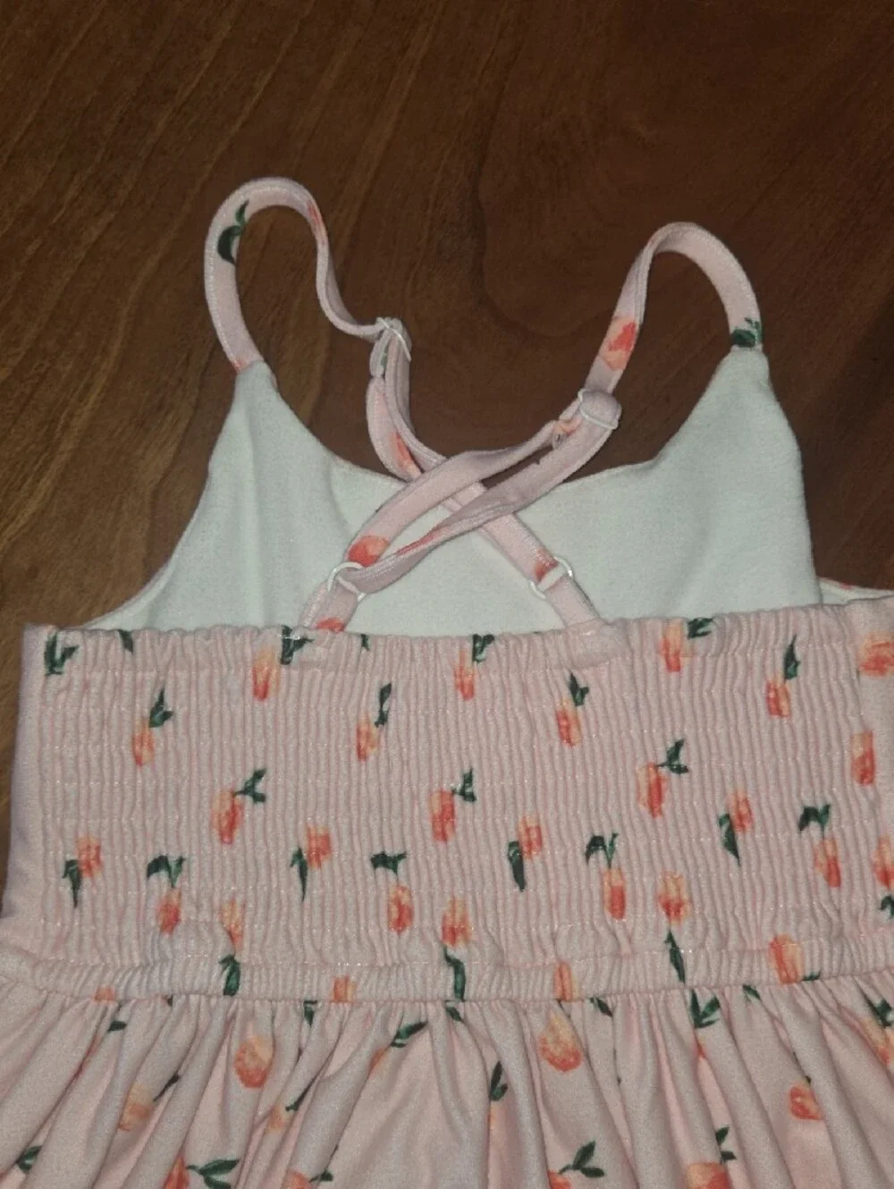 SweetHoney Pink Peach-Print Spaghetti-Strap Maxi Dress